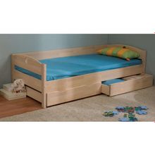 Кровать Массив с ящиками (Размер кровати: 90Х200)