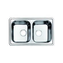 Мойка из нержавеющей стали двойная 78x48см, полированная, Strit, Iddis STR78P2i77