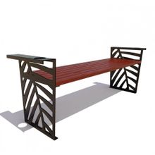 Скамейка парковая «КРЫМ» без спинки, банкетка (1,8м)