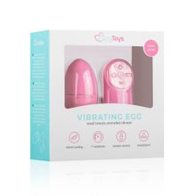 Easy toys Розовое виброяйцо Vibrating Egg с пультом ДУ (розовый)