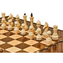 Шахматы + нарды резные "Эндшпиль 1" 50, Simonyan (as100-5)
