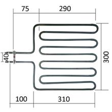 ТЭН для печей HARVIA 2670W, L300x410мм, прямой, 230V (HTS003HR), 710-ZSK