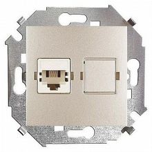 Розетка телефонная 1xRJ11 15, шампань |  код. 1591480-034 |  Simon