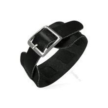 Браслет из кожи черный