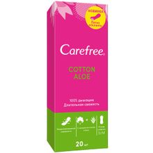 Carefree Cotton Aloe 20 прокладок в пачке