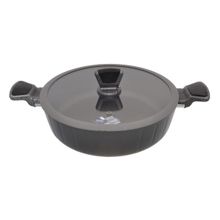 ПМ: Грандлюкс 46434 Жаровня со стеклянной крышкой Repast Pumpkin диаметр 28 см, высота 8 см 4,2 л (индукция)