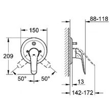 Смеситель Grohe Euroeco Special 32785000 для ванны с душем