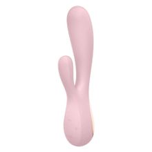 Розовый вибратор-кролик Satisfyer Mono Flex с управлением через приложение - 20,4 см. (216374)