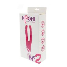 Розовый сплит-вибратор NAGHI NO.2 - 18,5 см. Розовый