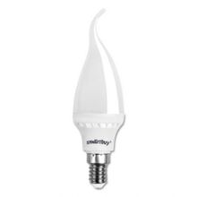 Светодиодная (LED) лампа Smartbuy C37 Свеча на ветру" матовая 05W 3000 E14 (SBL-C37Tip-05-30K-E14)"