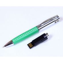 Зеленая флешка в виде ручки