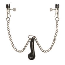 Клипсы для сосков, соединенные цепочкой с грузиком, Heavyweight Nipple Clamps