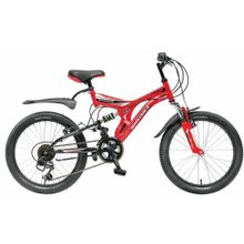 NOVATRACK Titanium 20" (12ск, стал, двухподвес, Vbr, RS35 TY21)(20SS12V.TITANIUM.RD6, красный, 107128)