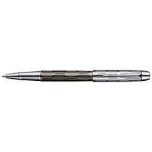 ручка-роллер Parker IM Premium Twin Chiselled CT черная, 0,5мм, корпус черный хром, подар.уп. S0908600
