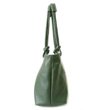 Кожаная женская сумка KSK 3101 зеленая