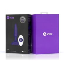 b-Vibe Фиолетовая анальная вибропробка с 3 источниками вибрации TRIO REMOTE CONTROL PLUG  PURPLE - 13,5 см.