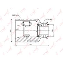 Шрус Внутренний | Перед Прав Лев | LYNXauto арт. CI7105