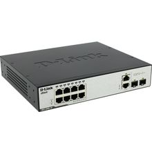 Коммутатор   D-Link  DES-3200-10   Switch 10 port (8UTP 10 100Mbps  +  2Combo  1000BASE-T SFP)