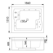 Акриловая ванна Gemy G9052 II B L