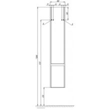 Шкаф-пенал Акватон Капри 30 L, бетон пайн, 1A230503KPDAL