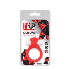 Dream Toys Красное эрекционное кольцо LIT-UP SILICONE STIMU RING 2 (красный)