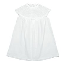 Трон Плюс для крещения вышитая кокетка, шитье белая