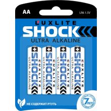 Батарейки Luxlite Shock (BLUE) типа АА - 4 шт.