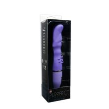 Dream Toys Фиолетовый вибратор PURRFECT SILICONE DELUXE VIBE с шипиками в основании - 15 см.