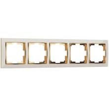 Werkel Рамка Werkel Snabb на 5 постов слоновая кость золото WL03-Frame-05-ivory GD 4690389083945 ID - 243812