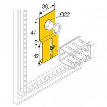 Кронштейн для перф. кабель-канала на кнопку.d22 (100шт) |  код. EV1131 |  ABB