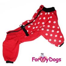 Флисовый комбинезон для крупных собак ForMyDogs девочка красный FW322-2015 F