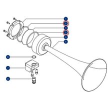 DHR Уплотнительное кольцо DHR 40055 3 x 70 мм для пневматического сигнала H400