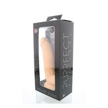 Dream Toys Телесный фаллоимитатор с подошвой-присоской PURRFECT SILICONE DELUXE DONG 6.5INCH - 17 см.