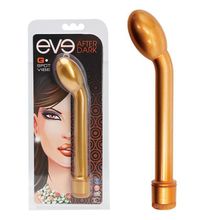 Topco Sales Золотистый вибратор для точки G Eve After Dark G-Spot Vibe - 20 см. (золотистый)