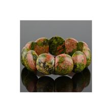 Бусики-Колечки Браслет Унакит "Лилу" арт. бНЯШ-3(22-18)-17-5