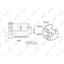 Фильтр Топливный Mmc Pajero Iii   Iv 3.0   3.5   3.8 (V6_,V7_,V8_,V9_) 99-   Colt   Plus 1.3   1.5 (Z2_) 02- LYNXauto арт. LF973M