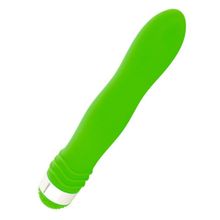 Зеленый  водонепроницаемый вибратор - 18 см. Зеленый