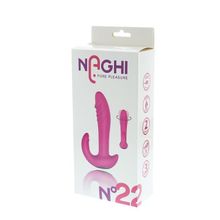 Tonga Розовый вибратор-ротатор с дополнительным отростком NAGHI NO.22 RECHARGEABLE DUO VIBRATOR