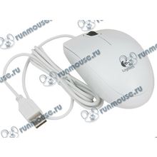 Оптическая мышь Logitech "B100" 910-003360, 2кн.+скр., белый (USB) (ret) [118017]