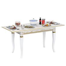 Дубодел Стол Роял 1 Р, цвет RAL9003, патинирование стола в цвет золото ID - 288782