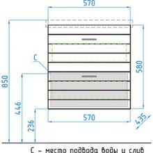 Тумба с раковиной Style Line Агава 60 Plus белая