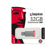 KINGSTON USB 3.1 3.0 2.0  32GB  DataTraveler  DT50 металл с красным BL1