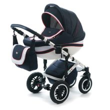 Коляска Vikalex Ferrone (3 в 1) navy & white