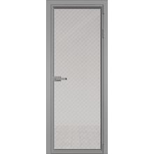  Двери ProfilDoors Модель 1AV Стекло Ромб белый Цвет профиля Серебро