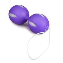 Easy toys Фиолетовые вагинальные шарики Wiggle Duo (фиолетовый)