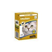 BOZITA Feline Minced Chicken Jelly консервы для кошек Кусочки в желе Рубленая курица