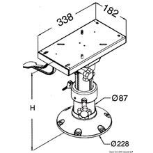 Osculati Seat support w rotating slide 437 590 mm, 48.712.00