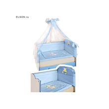 Сдобина 48.1 Комплект в кровать вышивка (шерсть) голубой