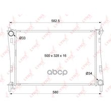 Радиатор Охлаждения Паяный Mt Ford Fiesta (Mk5) (02-08) 1.25, 1.4, 1.6   Mazda 2 (Dy) (02-) 1.3, 1.4, 1.6 [M A] LYNXauto арт. RB1037