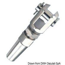 Osculati Terminal S.S wire 12mm fork, 05.408.12